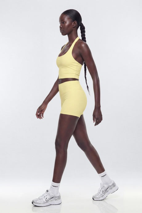 ButterSoft 4â3 Hidden Pocket Biker Shorts - Soft Yellow