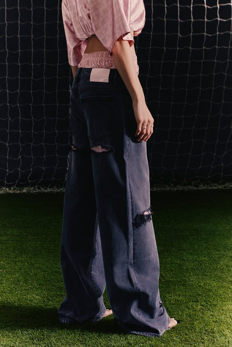 Umbro Boxer Wide Leg Jeans - Black Wash