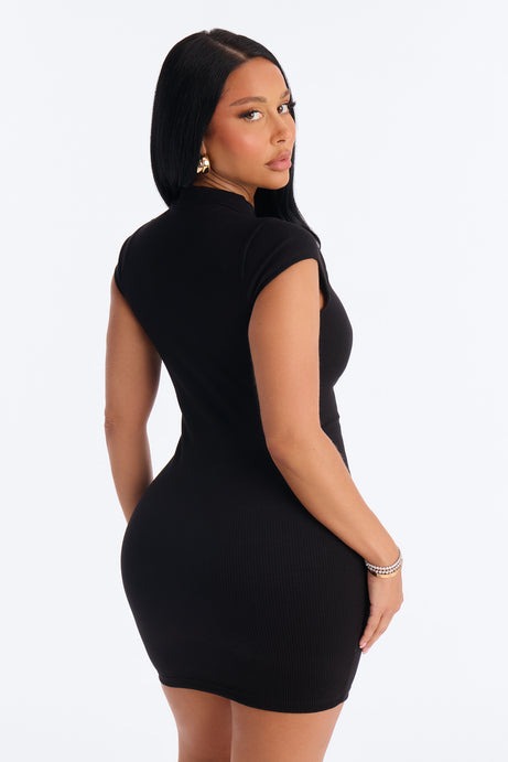 Chandler Snatched Mini Dress - Black
