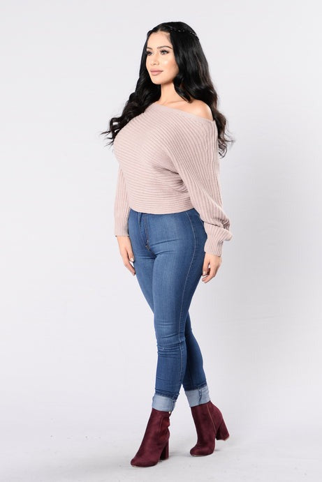Off Balance Sweater - Dusty Pink