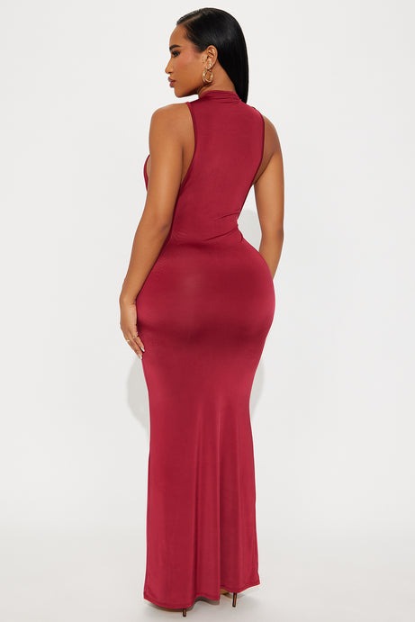 Joanna Sleeveless Maxi Dress - Burgundy