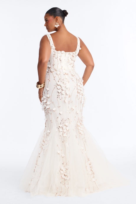 Delaney Tulle Gown - Ivory