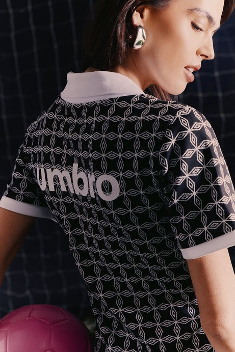 Umbro Short Sleeve Collared Mini Dress - Black