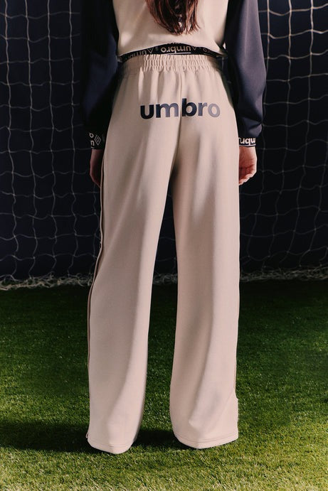 Umbro Scuba Panel Side Snap Pants - Cream/combo
