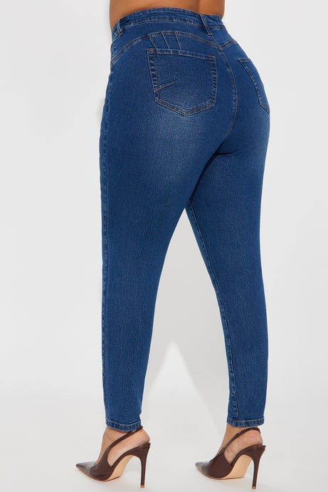 Bedford Booty Sculpting Everyday Skinny Jeans - Dark Wash