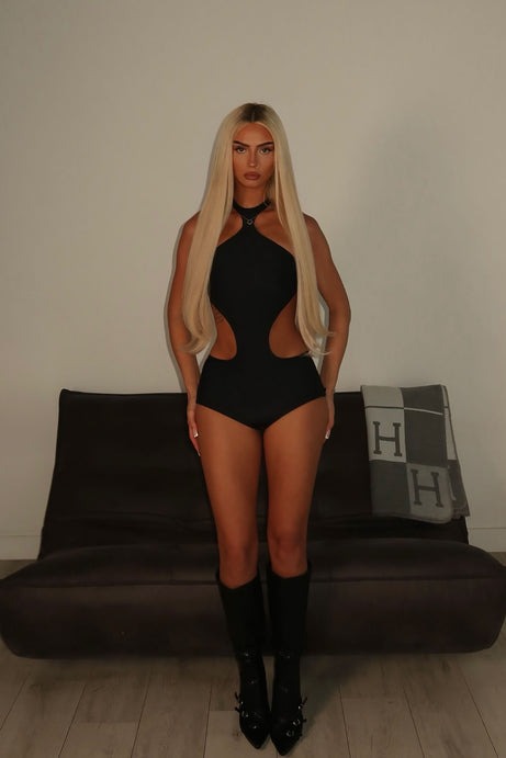 Wrenna Form Double Lined Romper - Black