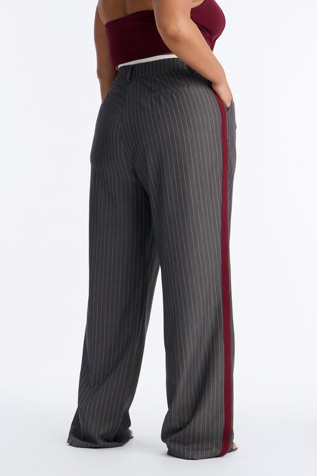 Tall Dedicated To You Double Waistband Trouser - Charcoal/combo