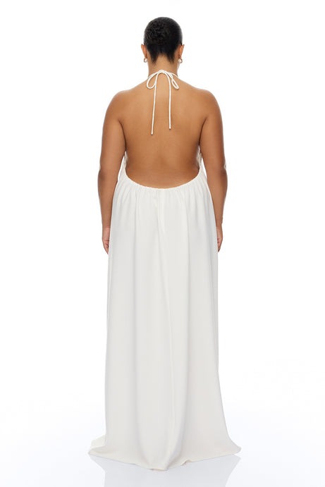 Zelara Backless Maxi Dress - White