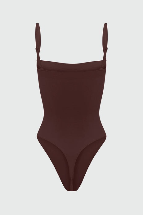 Nova Sculpt Seamless Strong Compression Strapless Thong Bodysuit - Coco