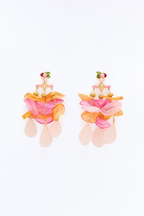 Rosy Pop Drop Earrings - Multi Color
