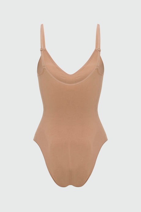 Nova Sculpt Seamless Strong Compression Brief Bodysuit - Nude