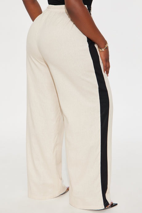 Vacay Is Calling Wide Leg Linen Pant - Khaki