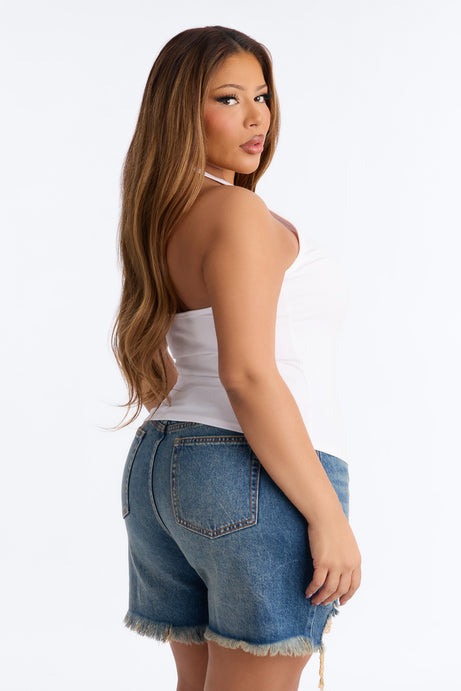 Gaia Snatched Tank Top - White