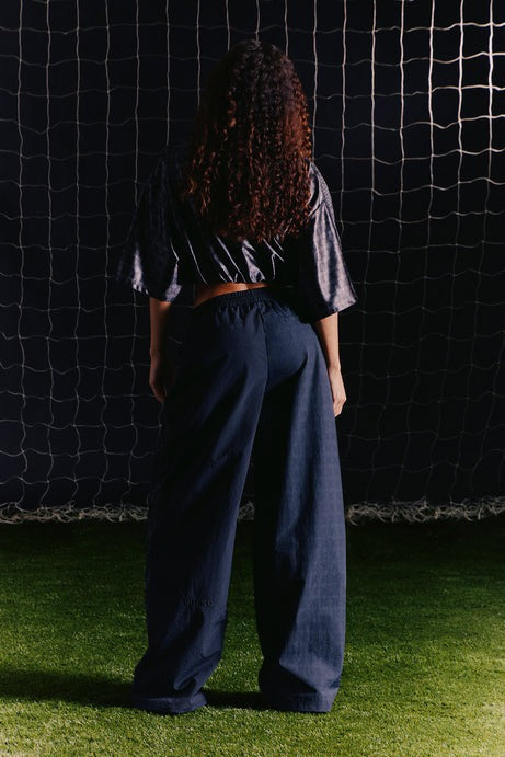 Umbro Varsity Windbreaker Wide Leg Pants - Black