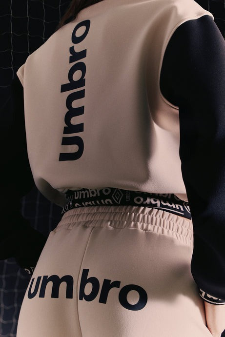 Umbro Mock Neck Scuba Zip Up Jacket - Cream/combo
