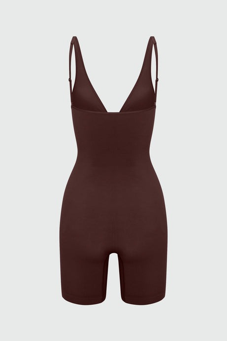 Nova Sculpt Seamless Strong Compression Zip Front Thigh Shaping Bodysuit - Coco