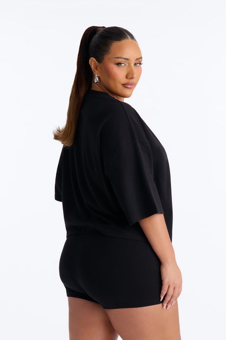 New York Or BowWhere Short Set - Black/Pink
