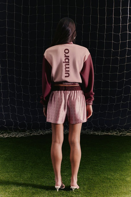 Umbro Mock Neck Scuba Zip Up Jacket - Pink