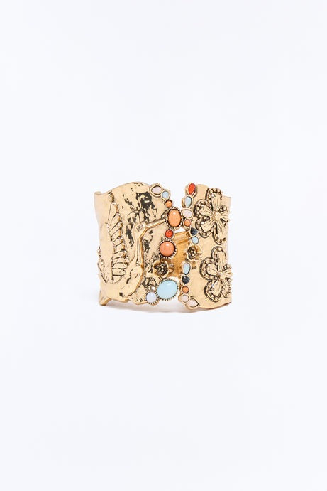 Roselle Cuff Bracelet - Gold/combo