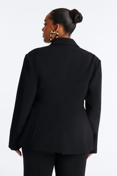 Empire Essentials Double Breasted Blazer - Black
