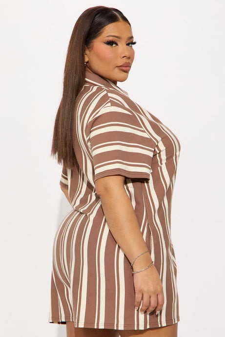 Coastal Romper - Brown/combo