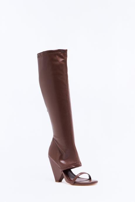 Zahra Knee High Novelty Boots - Black