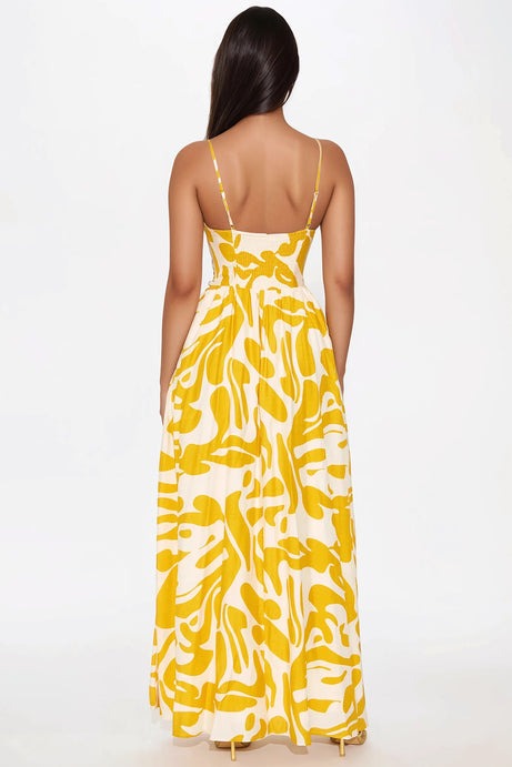 Fun In The Sun Maxi Dress - Yellow/combo