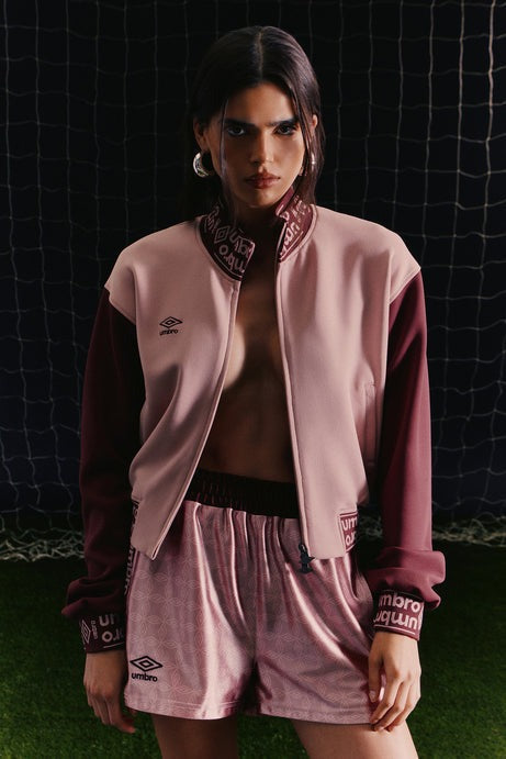 Umbro Mock Neck Scuba Zip Up Jacket - Pink