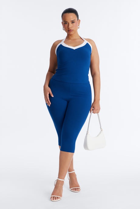 Aisha Snatched Pant Set - Navy/combo