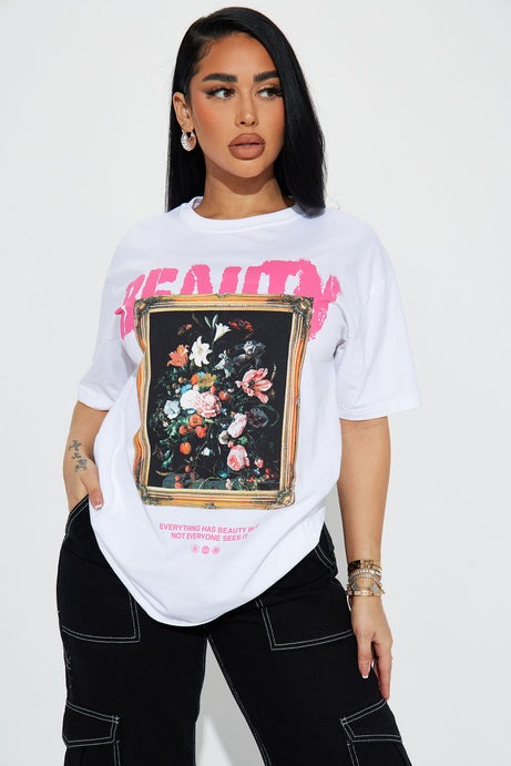 Eternal Beauty Graphic Tshirt - White