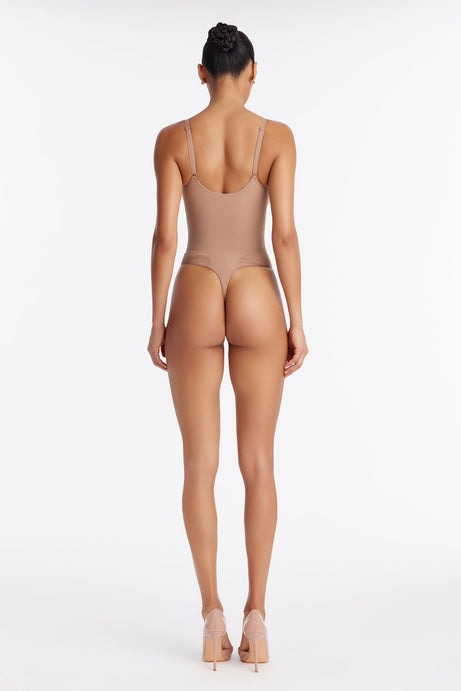 Nova Sculpt Seamless Strong Compression Thong Bodysuit - Nude