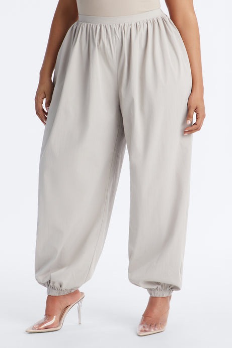 Chill Vibe Balloon Leg Joggers 30â3 - Stone