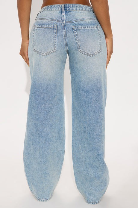 Westside Low Rise Wide Leg Jean - Light Wash