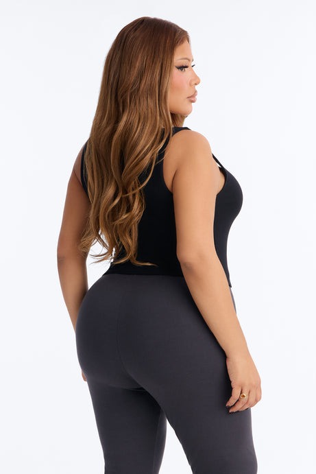 Zinnia Double Lined Tank Top - Black
