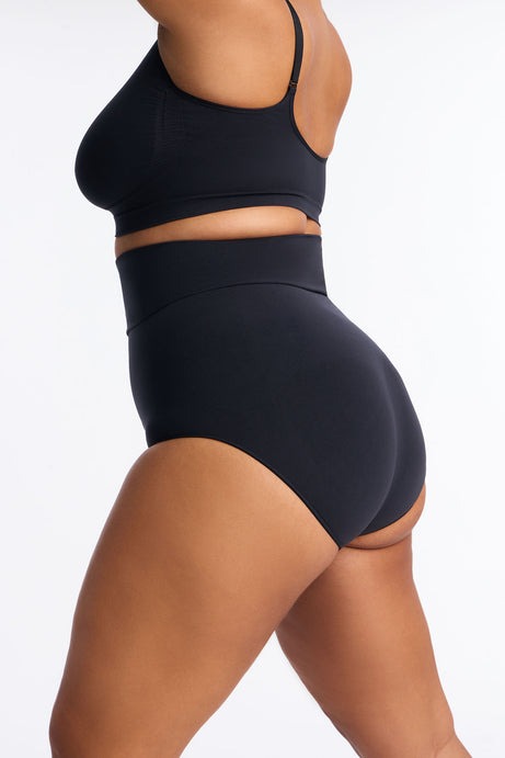 Nova Sculpt Seamless Strong Compression High Waisted Brief - Black