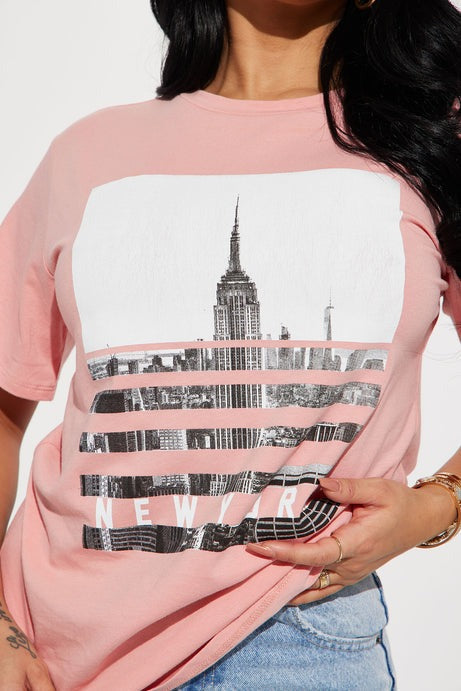 The Big City Short Sleeve Top - Mauve