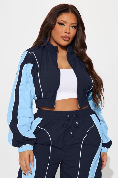 New Era Colorblock Windbreaker Jacket - Blue/combo