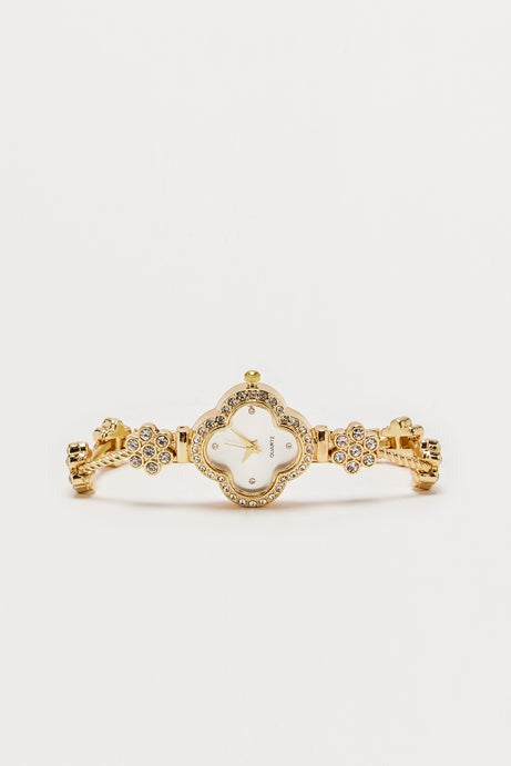 Dainty Flora Watch - Gold