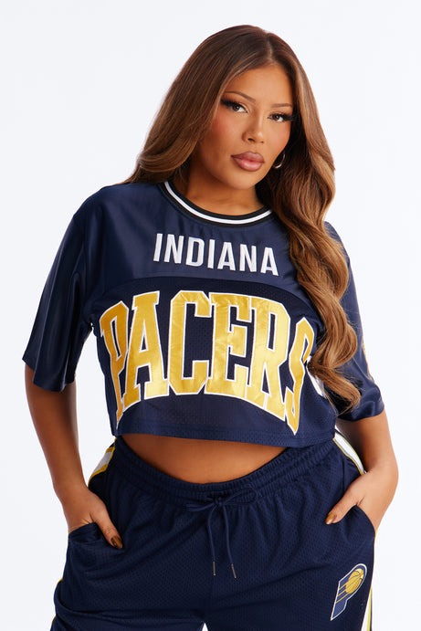 NBA Indiana Pacers Cropped Tee - Navy