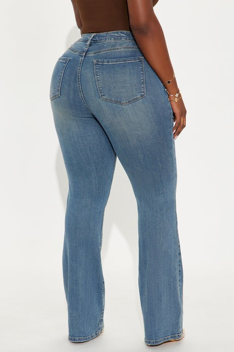 Premium Low Rise Bootcut Jeans - Dark Wash