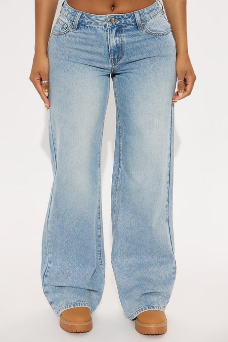 Westside Low Rise Wide Leg Jean - Light Wash
