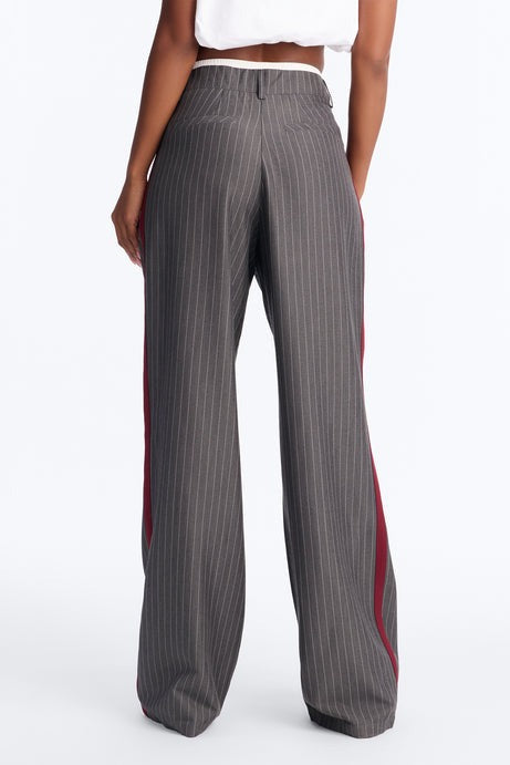 Tall Dedicated To You Double Waistband Trouser - Charcoal/combo