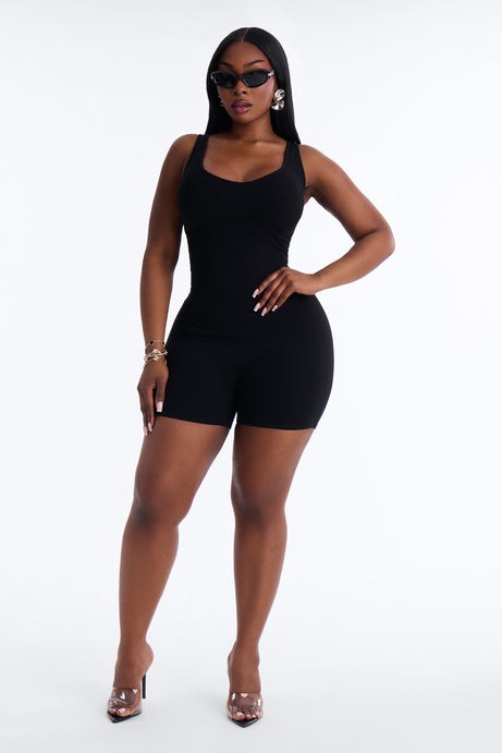 Libby Snatched Romper - Black