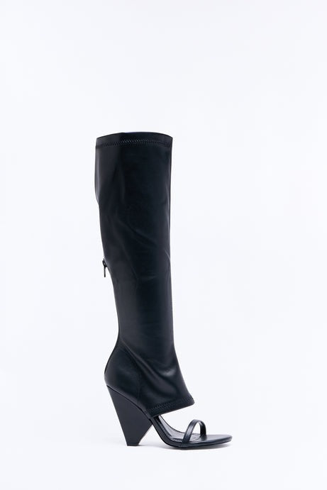 Zahra Knee High Novelty Boots - Brown