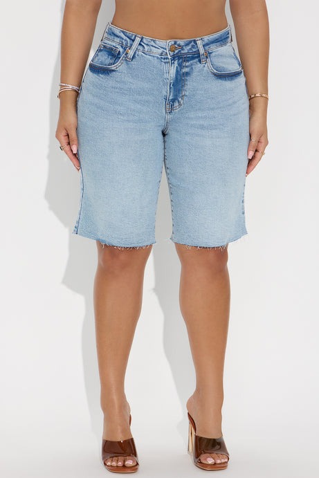 Boardwalker Bermuda Denim Shorts - Light Wash