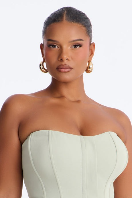 Greta Corset Pant Set - Sage