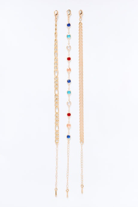 Sands Of Amalfi Anklet - Gold/Multi