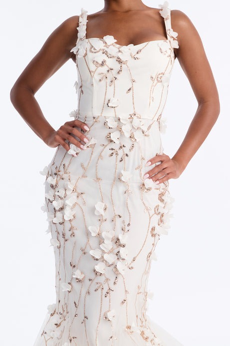 Delaney Tulle Gown - Ivory