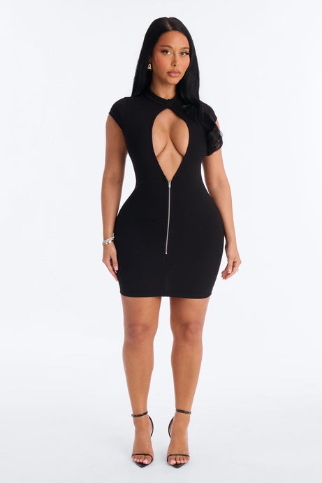 Chandler Snatched Mini Dress - Black