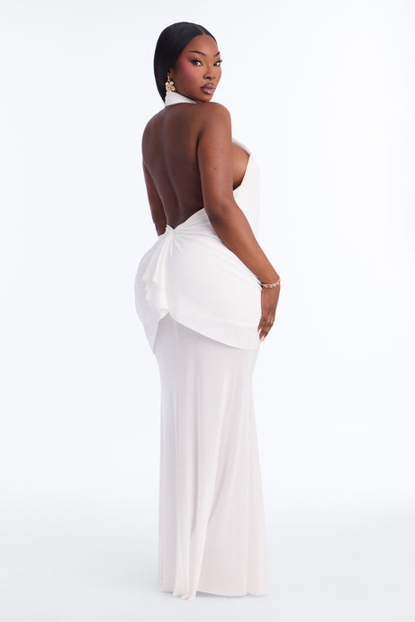 Gone Coastal Mesh Maxi Dress - White